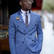 Sioux Blue Double Breasted Suit