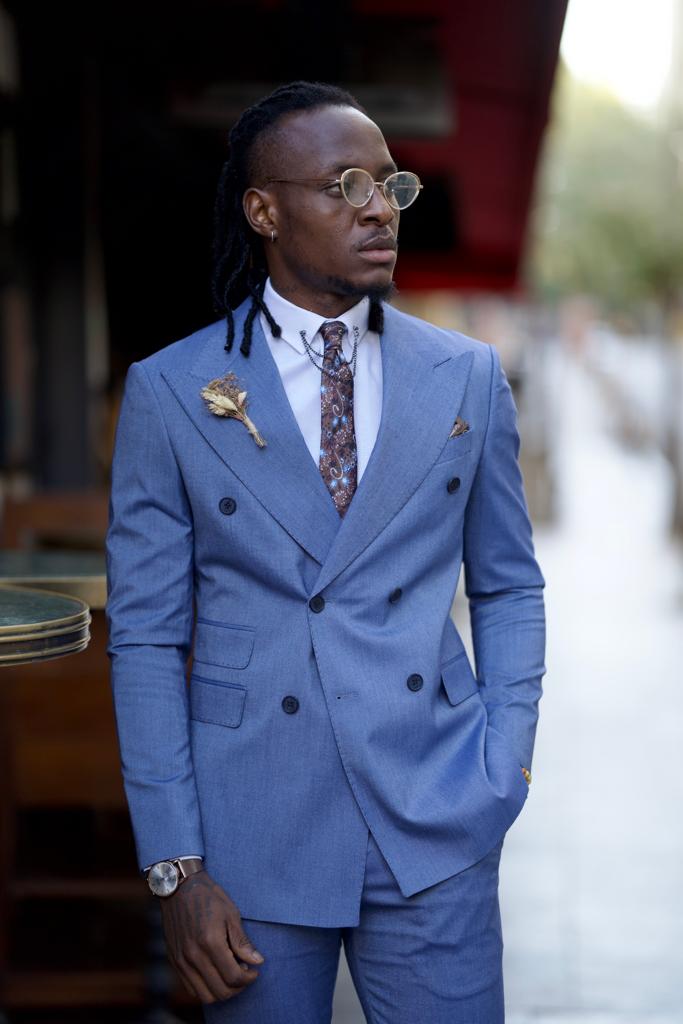 Sioux Blue Double Breasted Suit