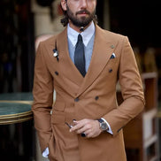 Sioux Rust Brown Double Breasted Suit