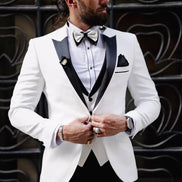 Sioux Slim Fit Peak Lapel White Tuxedo