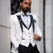 Sioux Slim Fit Peak Lapel White Tuxedo