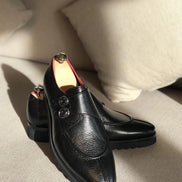 Sparks Black Buckle Loafers
