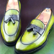 Sparks Green Tassel Loafers