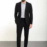 Sturgis Slim Fit 2 Piece Black Suit