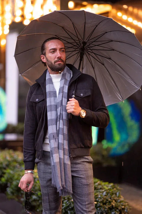 Sturgis Black Slim Fit Double Pocket Zipper Coat