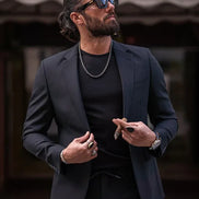 Sturgis Black Slim Fit Notch Lapel 2 Piece Suit