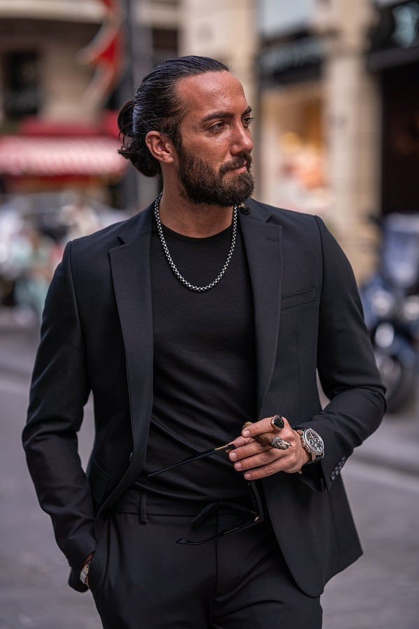 Sturgis Black Slim Fit Notch Lapel 2 Piece Suit