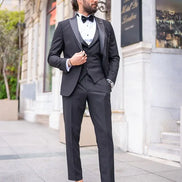 Sturgis Slim Fit Peak Lapel Black Tie Tuxedo