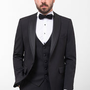 Sturgis Slim Fit Black Shawl Lapel Tuxedo