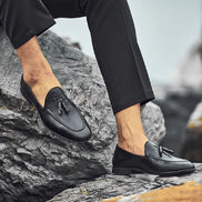 GentWith Sturgis Black Tassel Loafers