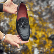 GentWith Sturgis Black Tassel Loafers