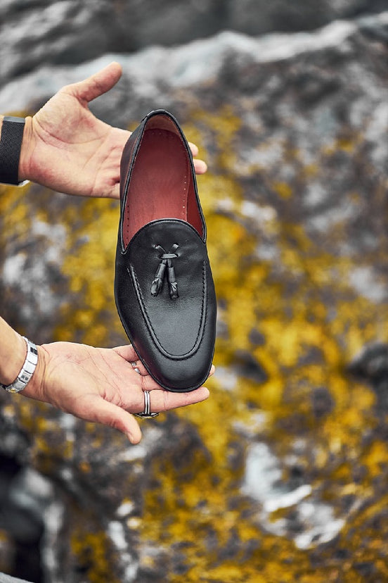 Black Tassel Loafers