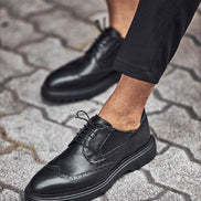 Sturgis Black Wing Tip Oxford Shoes