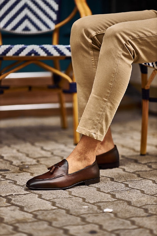 Brown Tassel Loafers