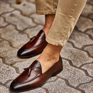 GentWith Sturgis Brown Tassel Loafers