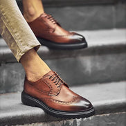 Sturgis Wing Tip Brown Oxford Shoes