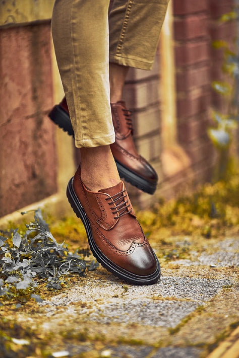 Sturgis Wing Tip Brown Oxford Shoes