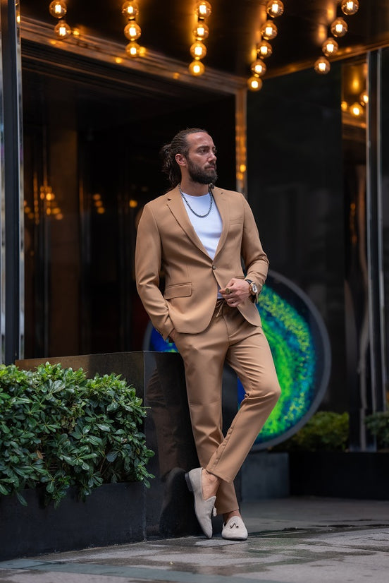 Camel 2 Piece Suit