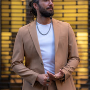 Mitchell Camel Slim Fit Notch Lapel 2 Piece Suit