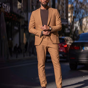 Sturgis Camel Slim Fit Notch Lapel 2 Piece Suit