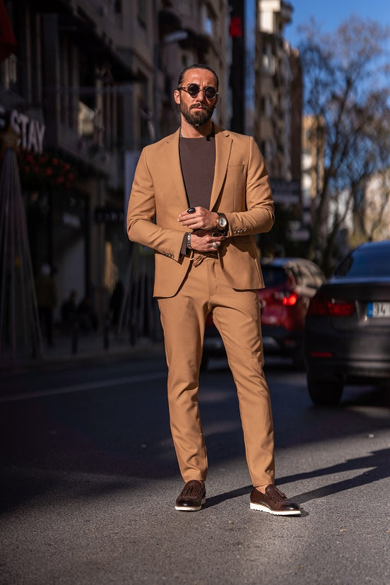 Camel 2 Piece Suit