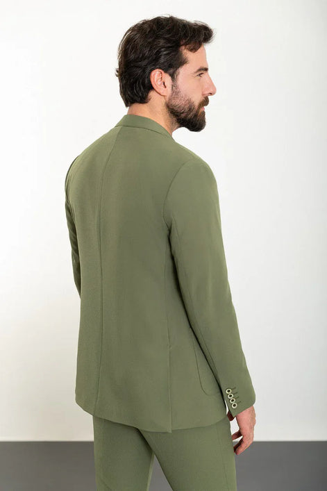 Sturgis Slim Fit 2 Piece Olive Suit