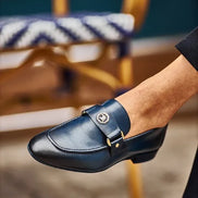 Sturgis Navy Blue Penny Loafers