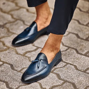 Sturgis Navy Blue Tassel Loafers