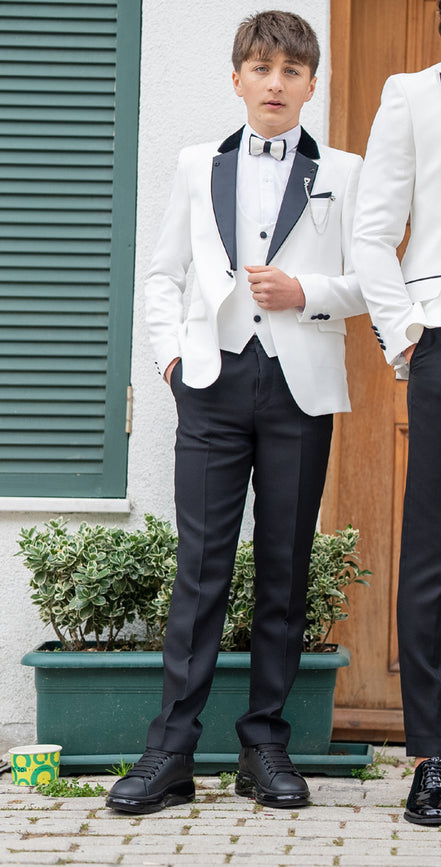 Sturgis White Slim Fit Notch Lapel Boy Tuxedo