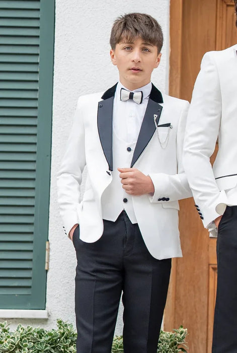 Sturgis White Slim Fit Notch Lapel Boy Tuxedo