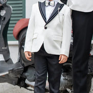 GentWith Sturgis White Slim Fit Peak Lapel Boy Tuxedo