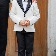 GentWith Sturgis White Slim Fit Peak Lapel Boy Tuxedo