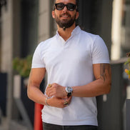 Sturgis Slim Fit White Polo T-Shirt