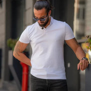 Sturgis Slim Fit White Polo T-Shirt