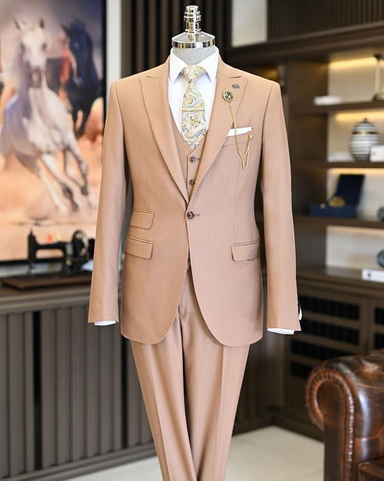 Camel Peak Lapel Suit
