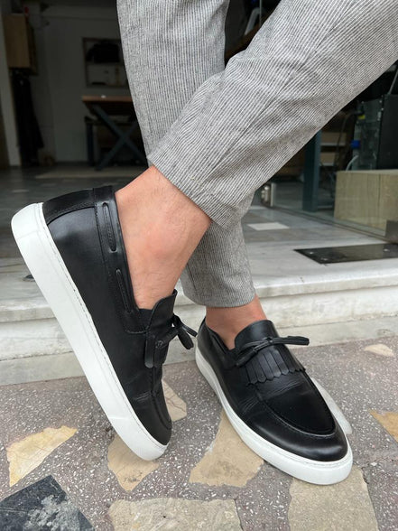 Tampa Kiltie Black Loafers