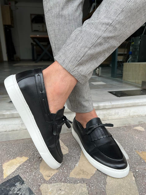 Tampa Kiltie Black Loafers