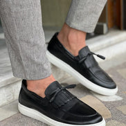 Tampa Kiltie Black Loafers