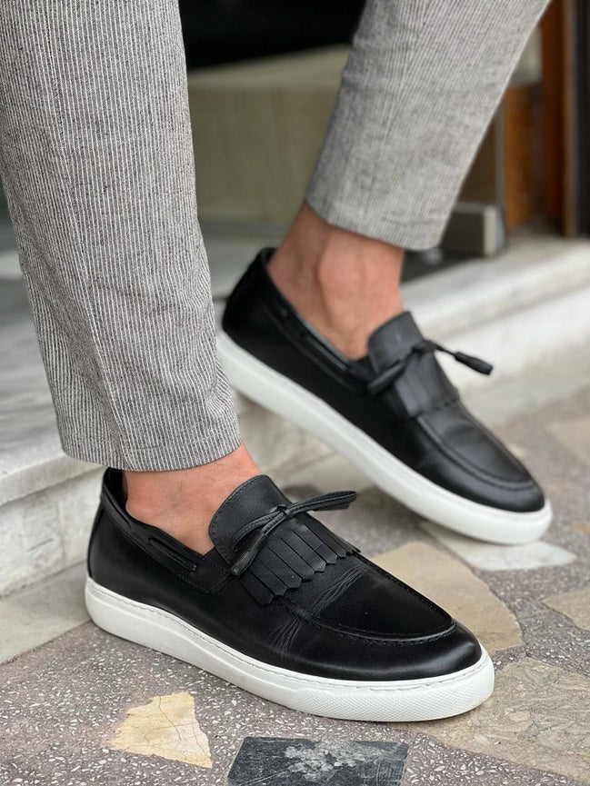 Tampa Kiltie Black Loafers