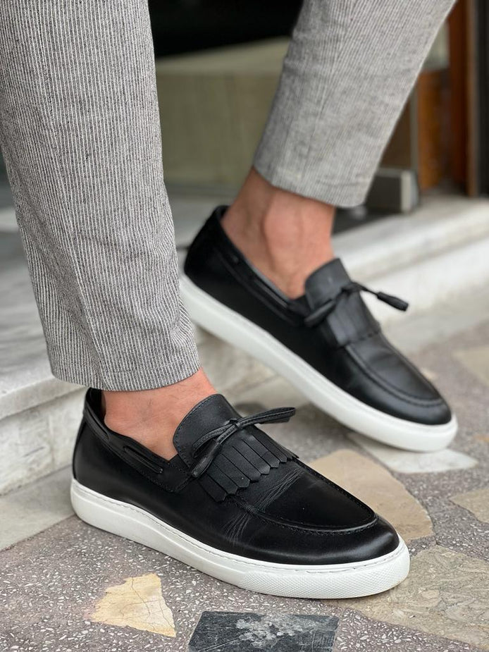 Tampa Kiltie Black Loafers
