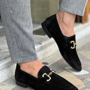 Tampa Black Suede Loafers