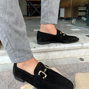 Tampa Black Suede Loafers