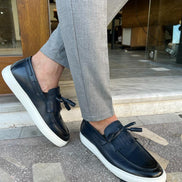 Tampa Kiltie Dark Blue Loafers