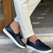 Tampa Kilt Dark Blue Tassel Loafers