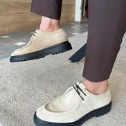 Tampa Laced Beige Suede Shoes