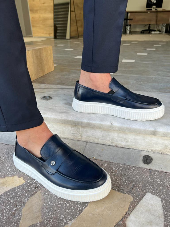 Navy Blue Shoes Men