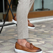 Tampa Kilt Tan Tassel Loafers