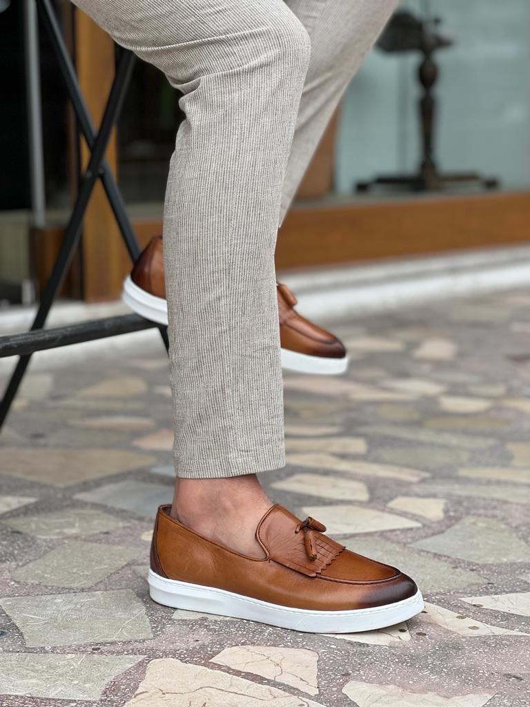 Tampa Kilt Tan Tassel Loafers