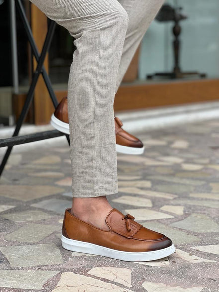 Tampa Kilt Tan Tassel Loafers
