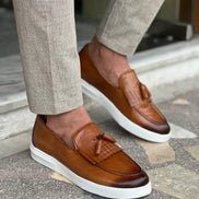 Tampa Kilt Tan Tassel Loafers